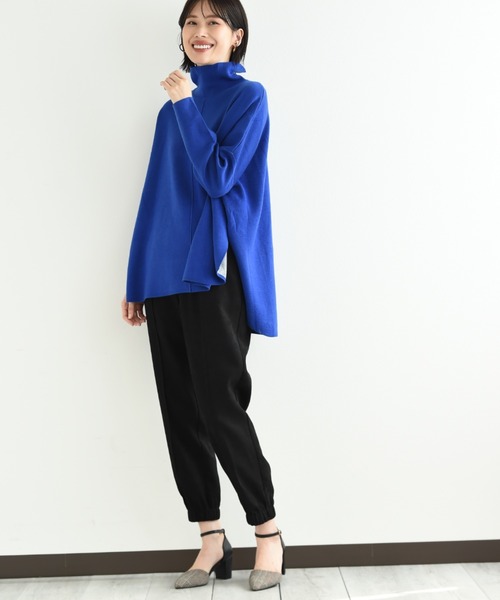 INTERPLANET（インタープラネット）の「リバーシブルポンチョニット（ニット/セーター・レディース・オレンジ/ブルー/グレイッシュベージュ/ベージュ・FREE）」の19枚目の写真