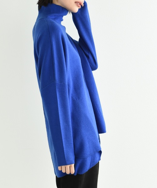 INTERPLANET（インタープラネット）の「リバーシブルポンチョニット（ニット/セーター・レディース・オレンジ/ブルー/グレイッシュベージュ/ベージュ・FREE）」の11枚目の写真