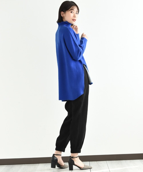 INTERPLANET（インタープラネット）の「リバーシブルポンチョニット（ニット/セーター・レディース・オレンジ/ブルー/グレイッシュベージュ/ベージュ・FREE）」の18枚目の写真