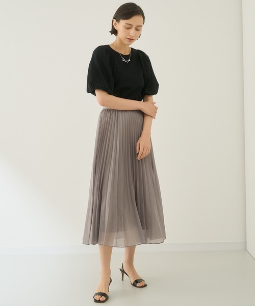 ANAYI（アナイ）の「スパンオーガンジープリーツ　スカート（スカート・レディース・ブラック/ベージュ/モカ/ダークブラウン・38/36/34）」の18枚目の写真