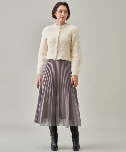 ANAYI（アナイ）の「スパンオーガンジープリーツ　スカート（スカート・レディース・ブラック/ベージュ/モカ/ダークブラウン・38/36/34）」の6枚目の写真