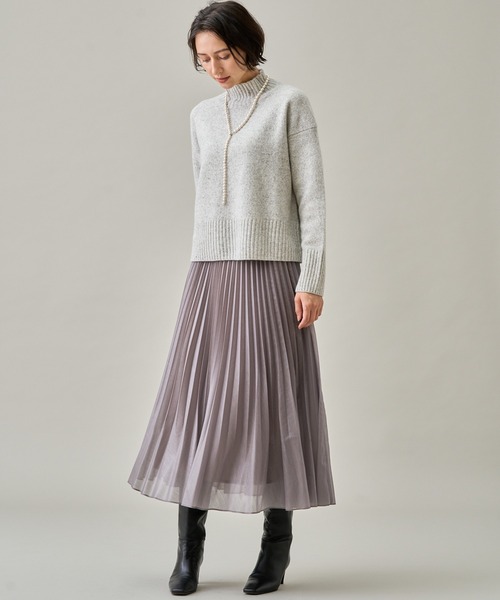 ANAYI（アナイ）の「スパンオーガンジープリーツ　スカート（スカート・レディース・ブラック/ベージュ/モカ/ダークブラウン・38/36/34）」の9枚目の写真