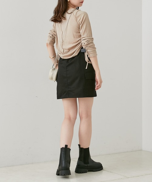 Chico（チコ）の「サイドゴアストレッチミドルブーツ（ブーツ・レディース・ライトベージュ/ブラック/カーキ・SMALL/MEDIUM/LARGE）」の7枚目の写真