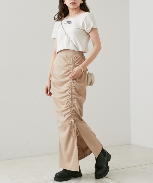 Chico（チコ）の「サイドゴアストレッチミドルブーツ（ブーツ・レディース・ライトベージュ/ブラック/カーキ・SMALL/MEDIUM/LARGE）」の8枚目の写真