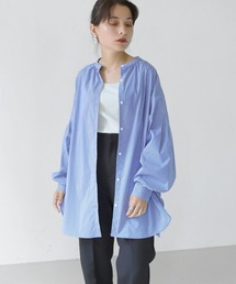 HER CLOSET | 【shemoshelly】ストライプピンタックボリューム袖ブラウス(シャツ/ブラウス)