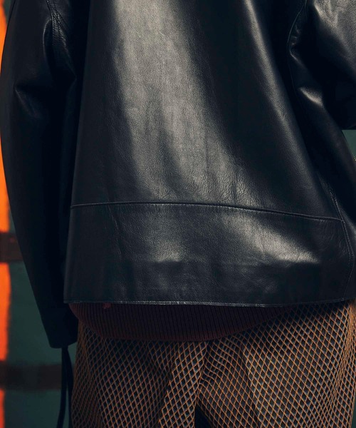 MAISON SPECIAL(メゾンスペシャル)の「《UNISEX》Lamb leather Prime-Over Double Rider Jacket/ラムレザープライムオーバーダブルライダースジャケット【MAISON SPECIAL/メゾンスペシャル】(ライダースジャケット・メンズ・ブラック・1/2/0)」の10枚目の写真