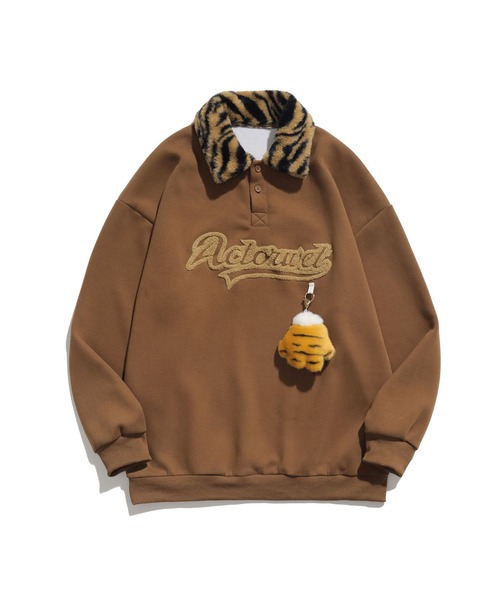 【セール】【HOOK】タイガーファー襟ポロシャツ風スウェット（スウェット）｜HOOK（フック）