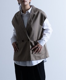 NYLAUS | 別注 テーラードカラー オーバー ダブルベスト ジレ(ベスト)