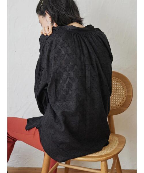 AMERICAN HOLIC(アメリカンホリック)の「インドCottonドビーブラウス(シャツ/ブラウス・レディース・ブラック/キャメル・L/M)」の9枚目の写真