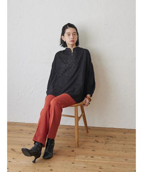 AMERICAN HOLIC(アメリカンホリック)の「インドCottonドビーブラウス(シャツ/ブラウス・レディース・ブラック/キャメル・L/M)」の10枚目の写真