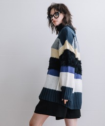 AULA AILA | マルチカラーボーダーニット(ニット/セーター)