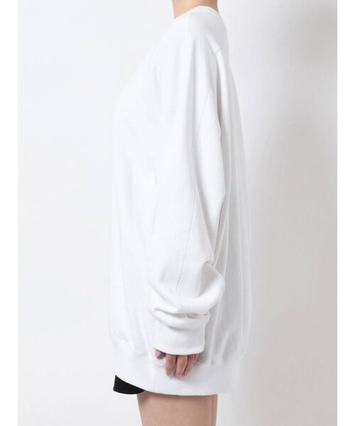 EMODA(エモダ)の「オーバーボーイズトレーナー(スウェット・レディース・ホワイト/ブラック/ネイビー/グレー・FREE)」の7枚目の写真