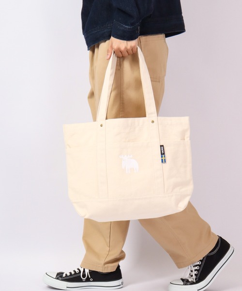 moz(モズ)の「moz キャンバストート L(トートバッグ・レディース・ブラック/ナチュラル/ブルー・L)」の18枚目の写真