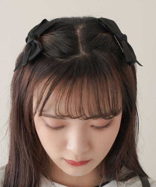 SPINNS（スピンズ）の「【2個セット】リボンヘアクリップ
