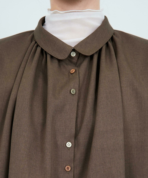 FRAPBOIS(フラボア)の「イージービエラ ブラウス(シャツ/ブラウス・レディース・ブラック/ブラウン・0/1)」の5枚目の写真