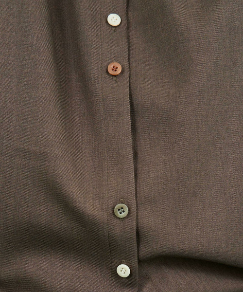 FRAPBOIS(フラボア)の「イージービエラ ブラウス(シャツ/ブラウス・レディース・ブラック/ブラウン・0/1)」の6枚目の写真