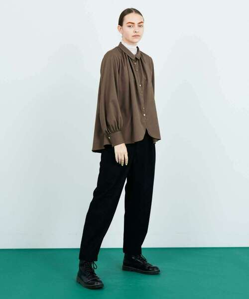 FRAPBOIS(フラボア)の「イージービエラ ブラウス(シャツ/ブラウス・レディース・ブラック/ブラウン・0/1)」の22枚目の写真