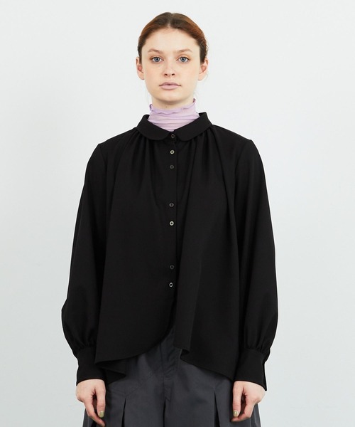 FRAPBOIS(フラボア)の「イージービエラ ブラウス(シャツ/ブラウス・レディース・ブラック/ブラウン・0/1)」の1枚目の写真