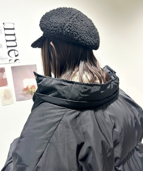 CECIL McBEE(セシルマクビー)の「ファイバーダウンフードコート(ダウンジャケット/コート・レディース・モカ/ブラック/アイボリー・MEDIUM/LARGE)」の11枚目の写真