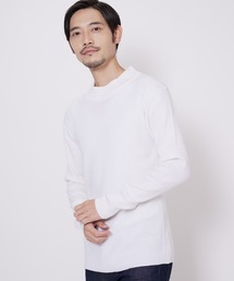【BLUE STANDARD/ブルースタンダード】ストレッチ リブニット ハイネック モックネック
