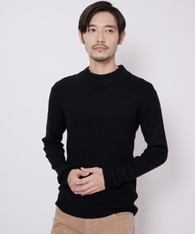 【BLUE STANDARD/ブルースタンダード】ストレッチ リブニット ハイネック モックネック