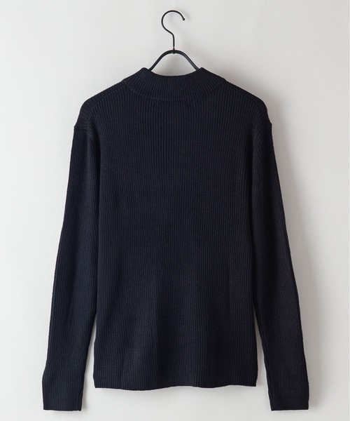 Blue Standard (ブルースタンダード)の「【BLUE STANDARD/ブルースタンダード】ストレッチ リブニット ハイネック モックネック(ニット/セーター・メンズ・ブラック/ホワイト/チャコールグレー・MEDIUM/LARGE/X-LARGE)」の19枚目の写真