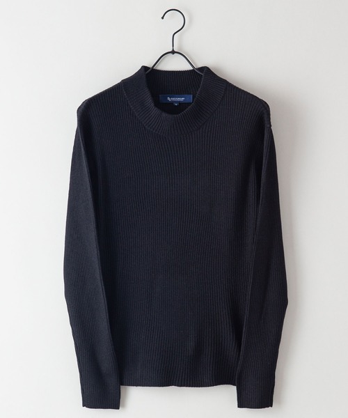 Blue Standard (ブルースタンダード)の「【BLUE STANDARD/ブルースタンダード】ストレッチ リブニット ハイネック モックネック(ニット/セーター・メンズ・ブラック/ホワイト/チャコールグレー・MEDIUM/LARGE/X-LARGE)」の12枚目の写真