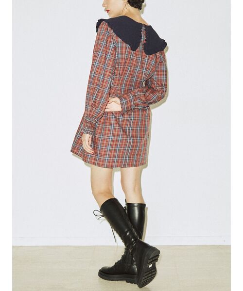 jouetie(ジュエティ)の「BIGカラーミニワンピース(ワンピース・レディース・ブラック/ブルー/オレンジ・MEDIUM)」の5枚目の写真