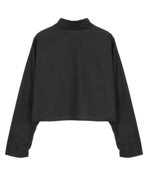 Figments(フィグメンツ)の「クロップドシャツ(シャツ/ブラウス・レディース・ホワイト/ブラック・FREE)」の8枚目の写真