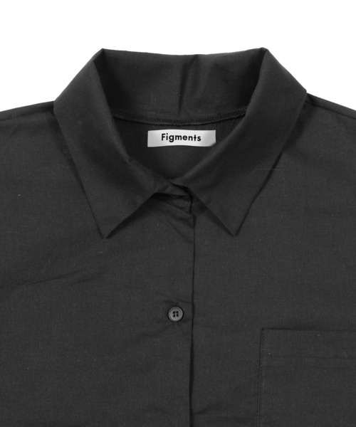 Figments(フィグメンツ)の「クロップドシャツ(シャツ/ブラウス・レディース・ホワイト/ブラック・FREE)」の5枚目の写真