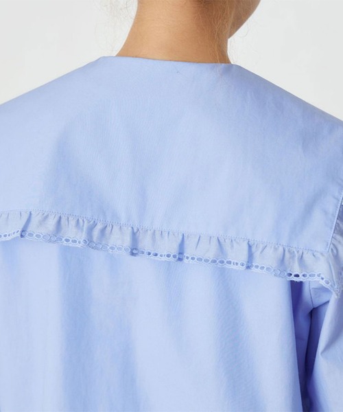 THE SHINZONE(ザ シンゾーン)の「FRILL SAILOR COLLAR BL(シャツ/ブラウス・レディース・ブルー/ホワイト・34)」の12枚目の写真