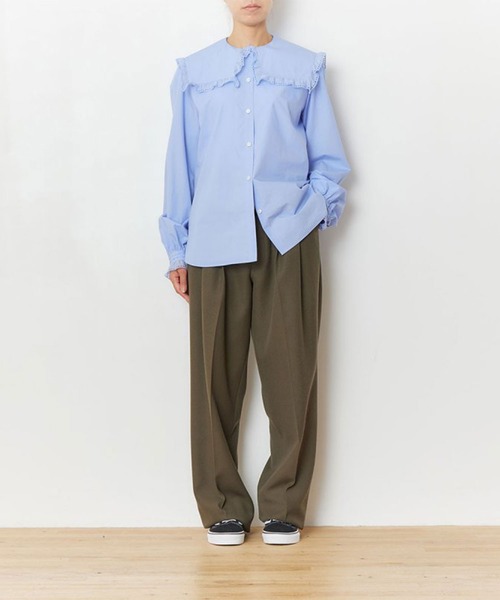 THE SHINZONE(ザ シンゾーン)の「FRILL SAILOR COLLAR BL(シャツ/ブラウス・レディース・ブルー/ホワイト・34)」の13枚目の写真