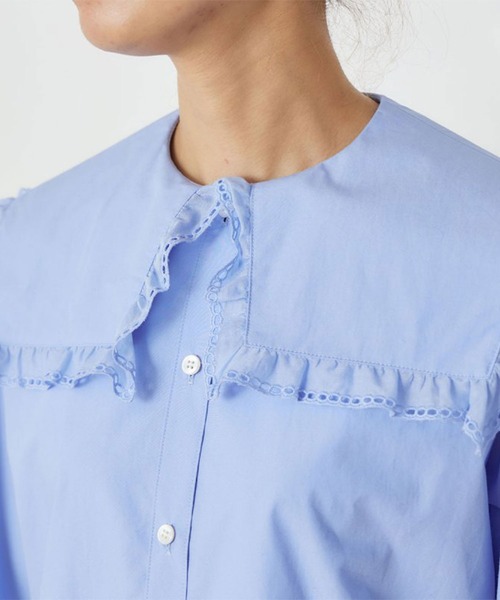 THE SHINZONE(ザ シンゾーン)の「FRILL SAILOR COLLAR BL(シャツ/ブラウス・レディース・ブルー/ホワイト・34)」の10枚目の写真