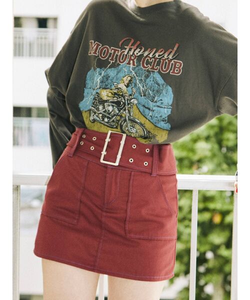 jouetie(ジュエティ)の「ワイドベルトマイクロミニスカパン(その他パンツ・レディース・ブラック/ボルドー/カーキ/アイボリー・MEDIUM)」の4枚目の写真