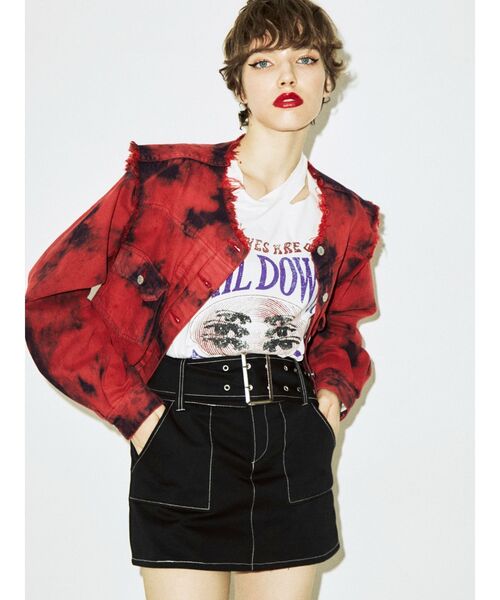 jouetie(ジュエティ)の「ワイドベルトマイクロミニスカパン(その他パンツ・レディース・ブラック/ボルドー/カーキ/アイボリー・MEDIUM)」の6枚目の写真