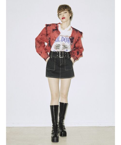 jouetie(ジュエティ)の「ワイドベルトマイクロミニスカパン(その他パンツ・レディース・ブラック/ボルドー/カーキ/アイボリー・MEDIUM)」の8枚目の写真