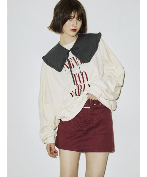 jouetie(ジュエティ)の「ワイドベルトマイクロミニスカパン(その他パンツ・レディース・ブラック/ボルドー/カーキ/アイボリー・MEDIUM)」の18枚目の写真