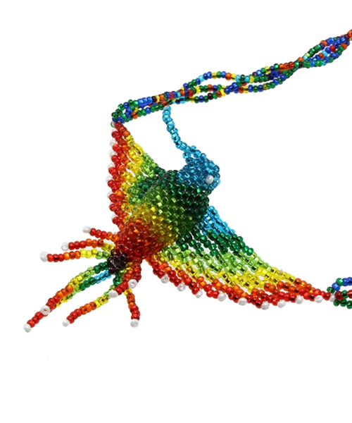 Amina（アミナ）の「【チャイハネ】ハミングバードネックレス（ネックレス・レディース・ブルー/レインボー・FREE）」の3枚目の写真