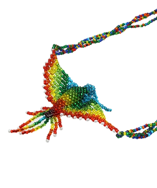 Amina（アミナ）の「【チャイハネ】ハミングバードネックレス（ネックレス・レディース・ブルー/レインボー・FREE）」の4枚目の写真