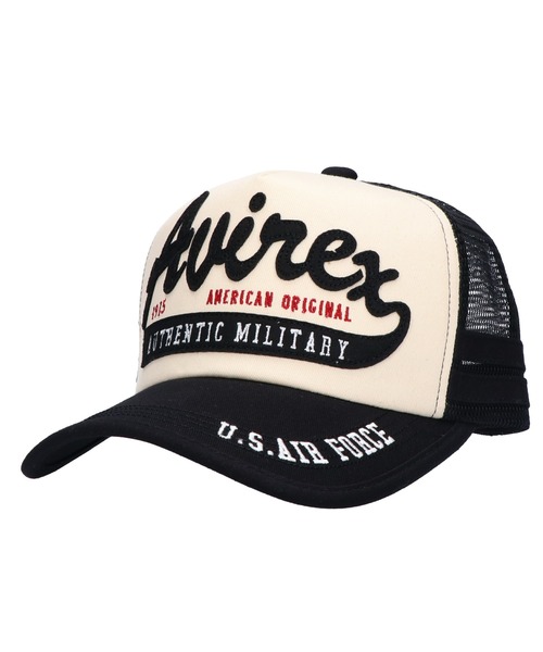 AVIREX（アヴィレックス）の「【AVIREX/アヴィレックス】フェルト叩きつけメッシュキャップ（キャップ・レディース・ホワイト/ブラック/グリーン系その他・FREE）」の2枚目の写真