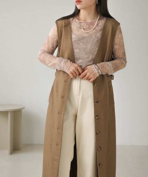 Bab（バブ）の「2WAYサイドベルトワンピース（ワンピース・レディース・ブラック/アイボリー/ベージュ・M）」の3枚目の写真