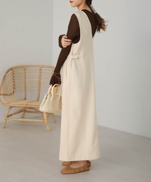 Bab（バブ）の「2WAYサイドベルトワンピース（ワンピース・レディース・ブラック/アイボリー/ベージュ・M）」の6枚目の写真