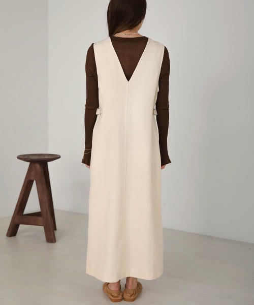 Bab（バブ）の「2WAYサイドベルトワンピース（ワンピース・レディース・ブラック/アイボリー/ベージュ・M）」の9枚目の写真