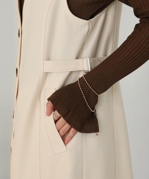 Bab（バブ）の「2WAYサイドベルトワンピース（ワンピース・レディース・ブラック/アイボリー/ベージュ・M）」の11枚目の写真