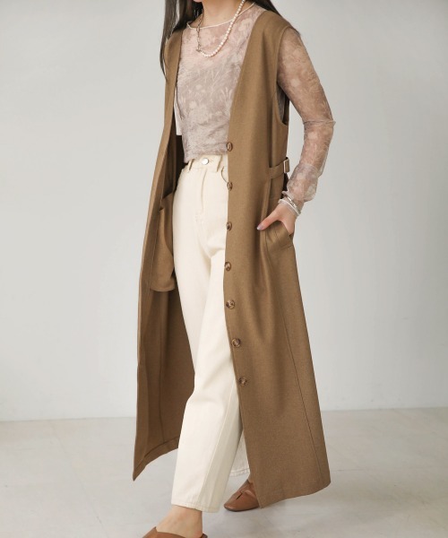 Bab（バブ）の「2WAYサイドベルトワンピース（ワンピース・レディース・ブラック/アイボリー/ベージュ・M）」の17枚目の写真