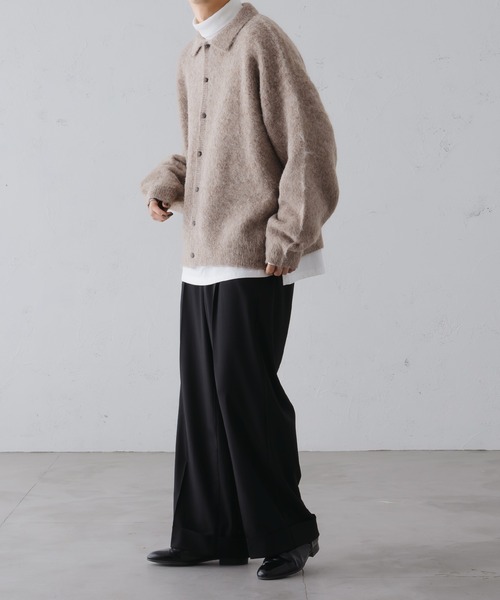 epnok（エプノック）の「モヘアライクニットシャツカーディガン（カーディガン/ボレロ・メンズ・テラコッタ/ブルー/ベージュ・SMALL/LARGE/MEDIUM）」の18枚目の写真