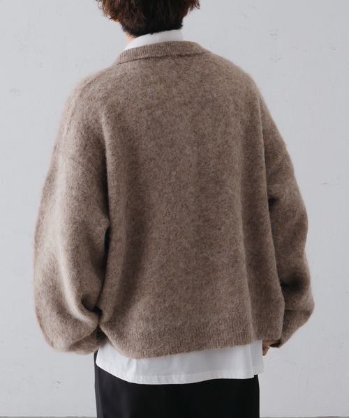 epnok（エプノック）の「モヘアライクニットシャツカーディガン（カーディガン/ボレロ・メンズ・テラコッタ/ブルー/ベージュ・SMALL/LARGE/MEDIUM）」の16枚目の写真