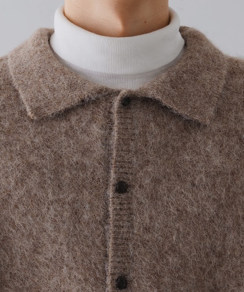 epnok（エプノック）の「モヘアライクニットシャツカーディガン（カーディガン/ボレロ・メンズ・テラコッタ/ブルー/ベージュ・SMALL/LARGE/MEDIUM）」の22枚目の写真