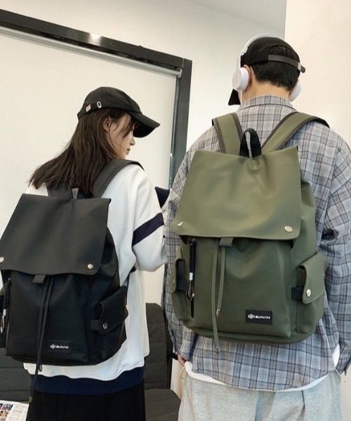 wears（ウェアーズ）の「ユニセックス フラップデザインバッグパック（バックパック/リュック・レディース・ブラック/カーキ・FREE）」の15枚目の写真