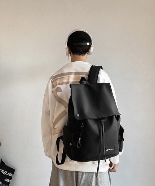 wears（ウェアーズ）の「ユニセックス フラップデザインバッグパック（バックパック/リュック・レディース・ブラック/カーキ・FREE）」の7枚目の写真